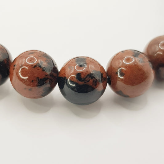 Mahagoni Obsidian Perlenarmband - 8mm