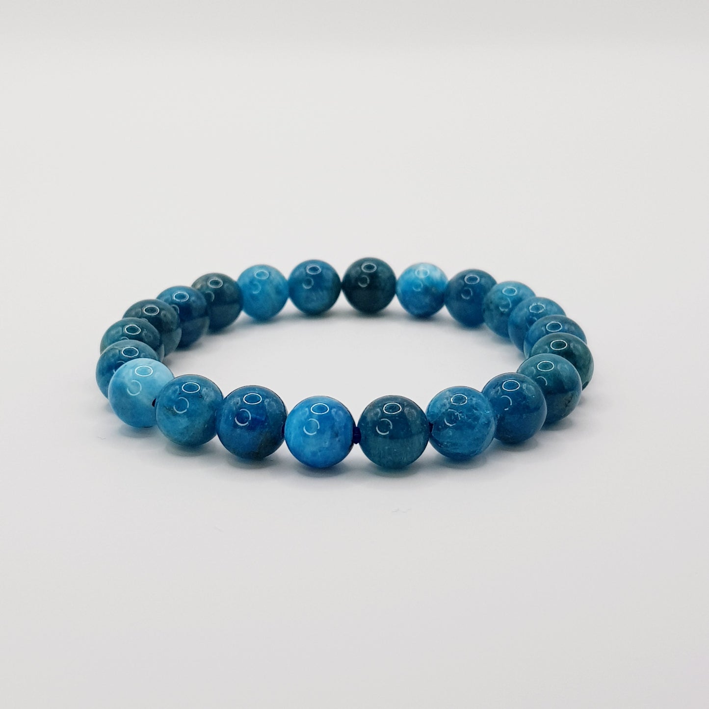 Bracelet perles Apatite bleue - 8mm