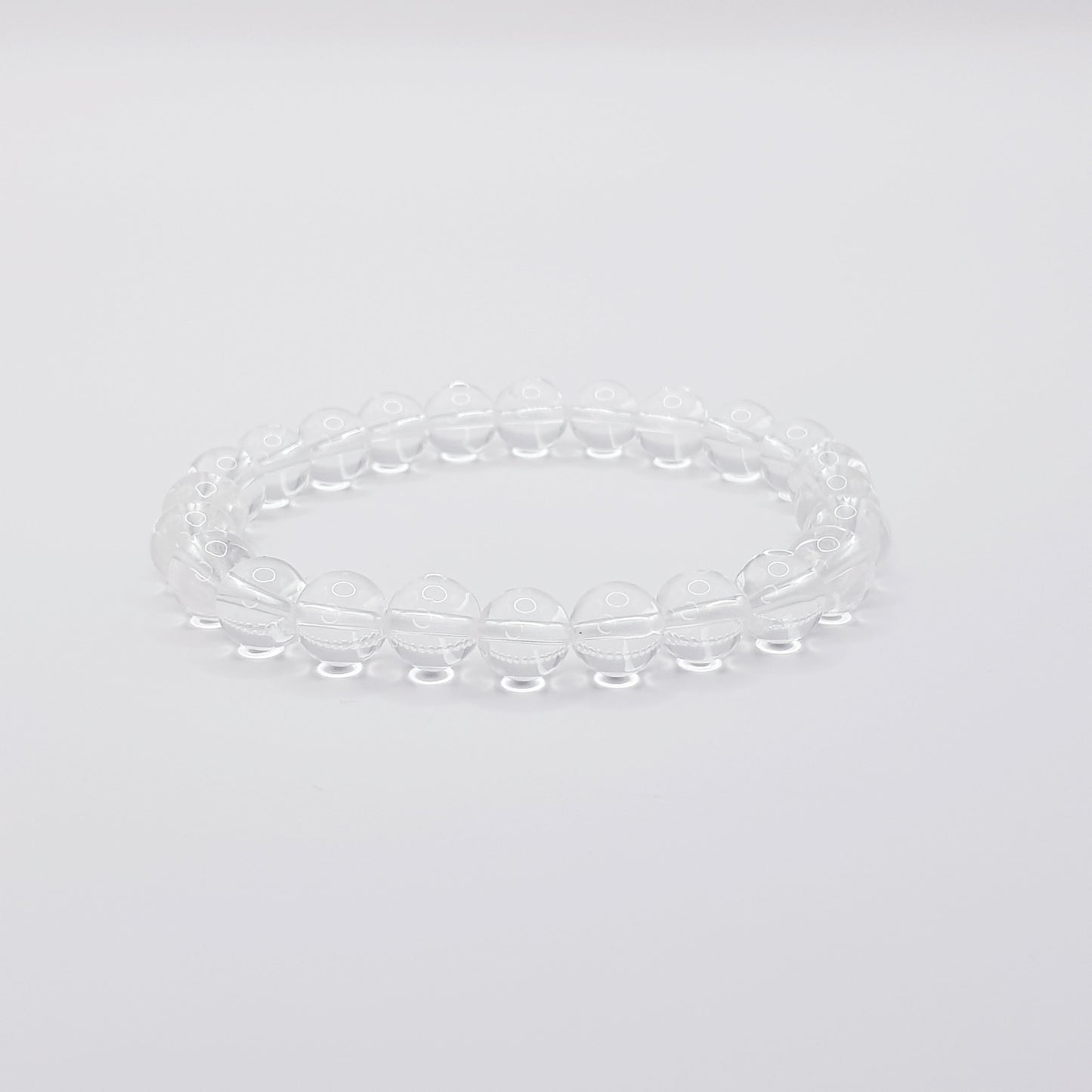 Bracelet perles cristal de roche - 8 mm