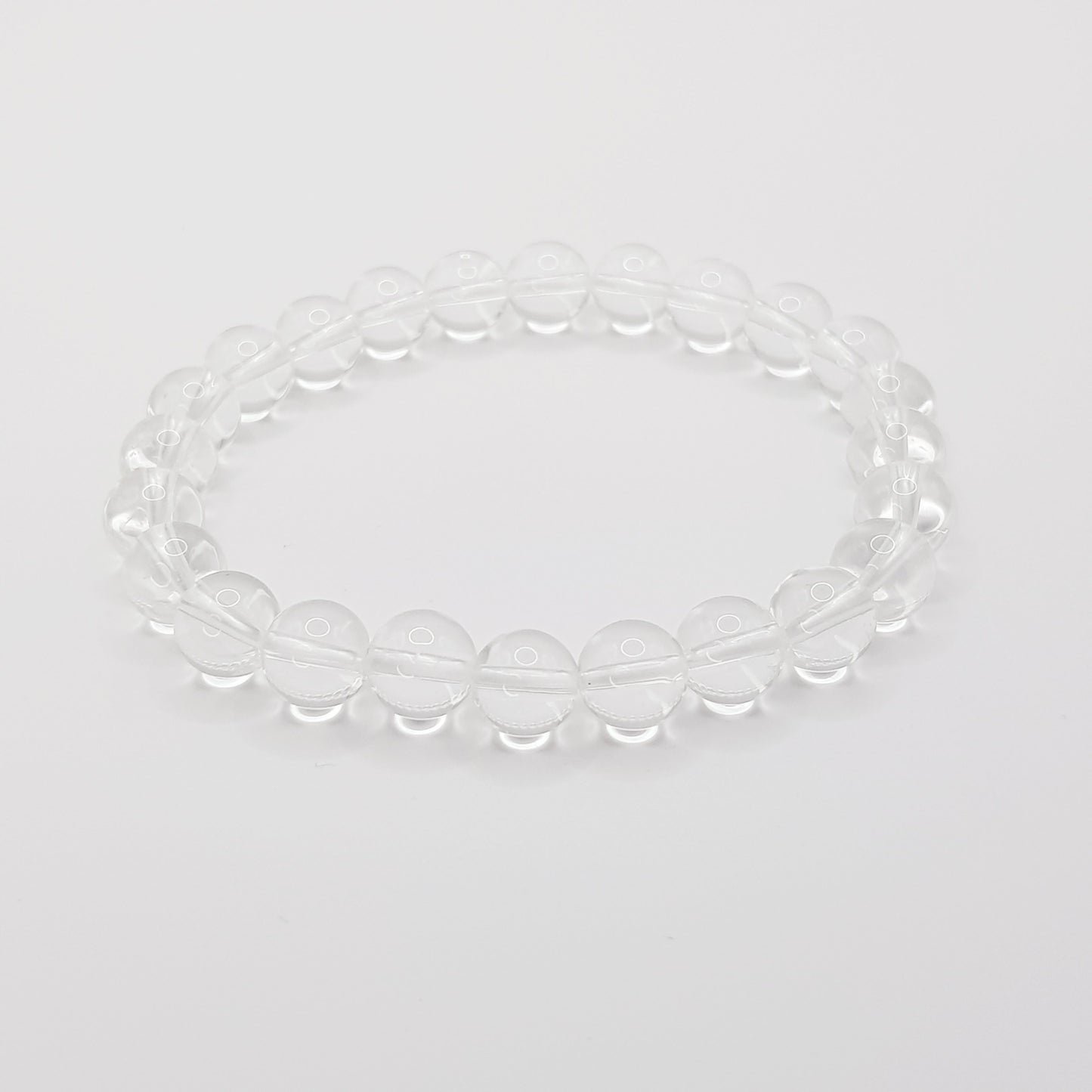 Bracelet perles cristal de roche - 8 mm