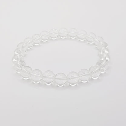 Bracelet perles cristal de roche - 8 mm