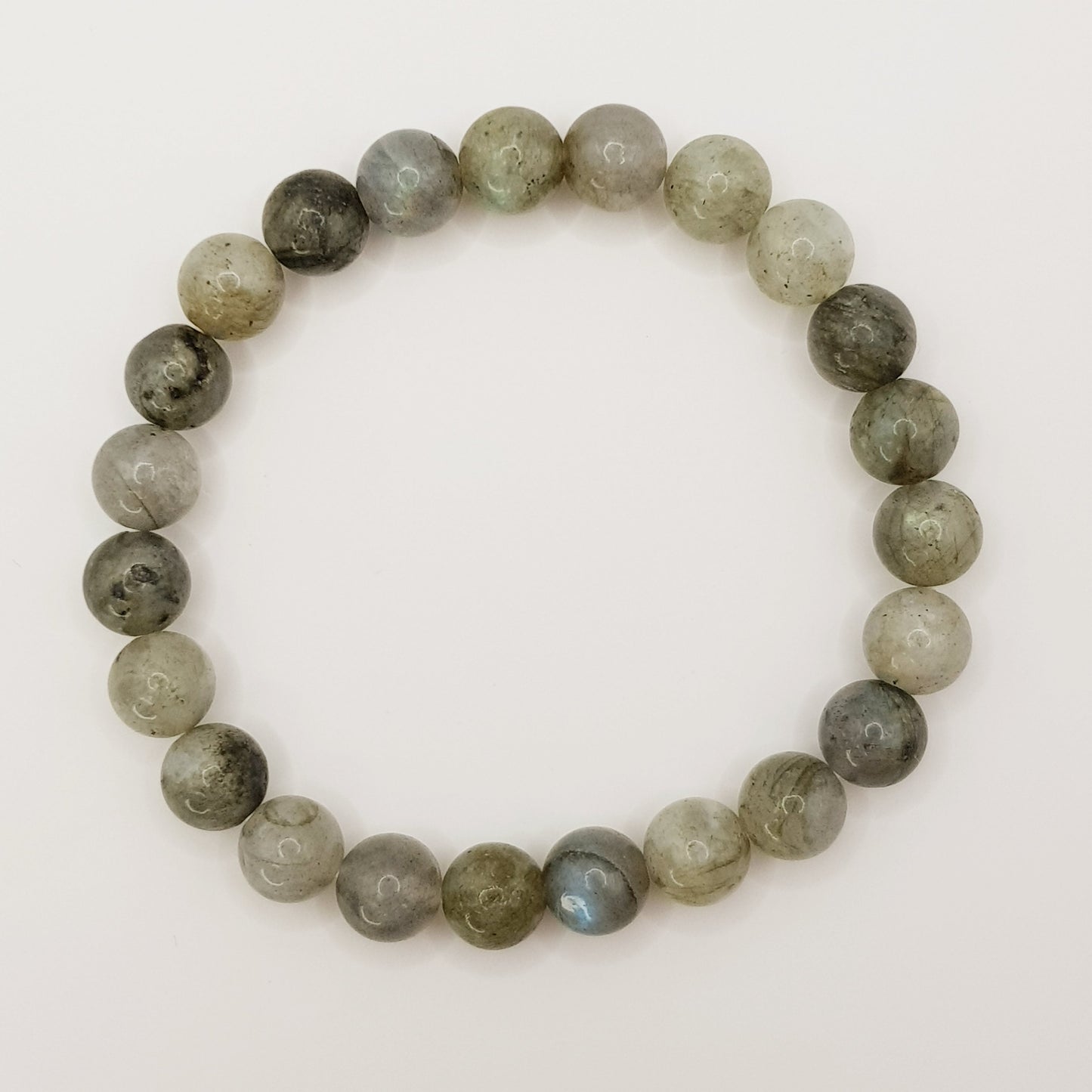 Bracelet en perles de labradorite - 8 mm