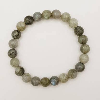 Bracelet en perles de labradorite - 8 mm