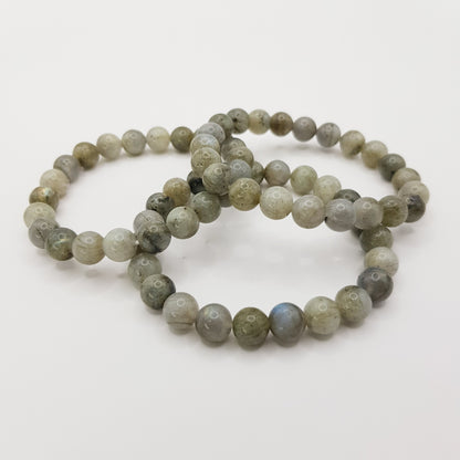 Bracelet en perles de labradorite - 8 mm