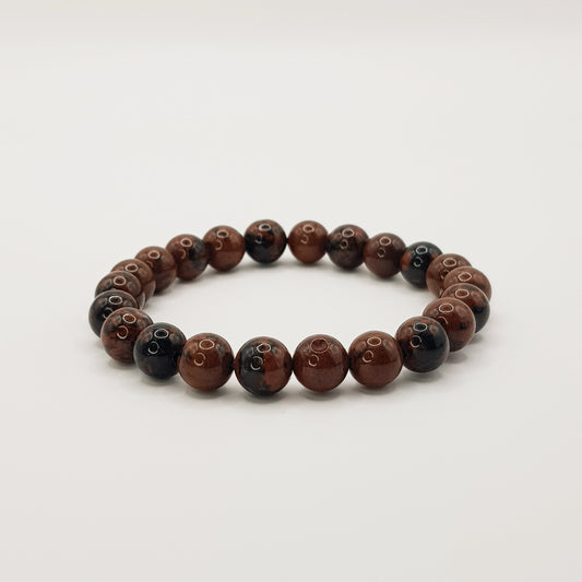Mahagoni Obsidian Perlenarmband - 8mm