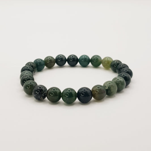 Moosachat Perlenarmband - 8mm