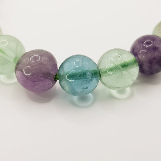 Regenbogen Fluorit Perlenarmband - 8mm