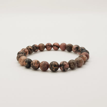 Bracelet de perles de Rhodochrosite - 8mm