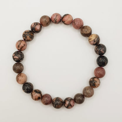 Bracelet de perles de Rhodochrosite - 8mm