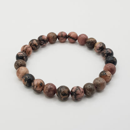 Bracelet de perles de Rhodochrosite - 8mm