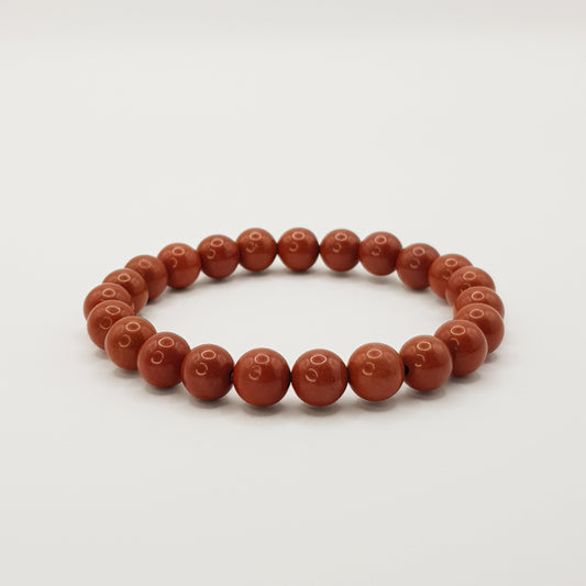 Roter Jaspis Perlenarmband - 8mm