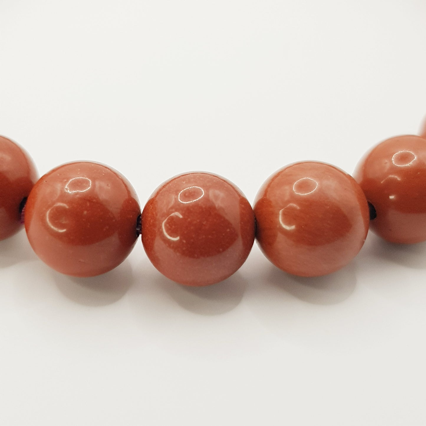 Bracelet en perles de jaspe rouge - 8 mm