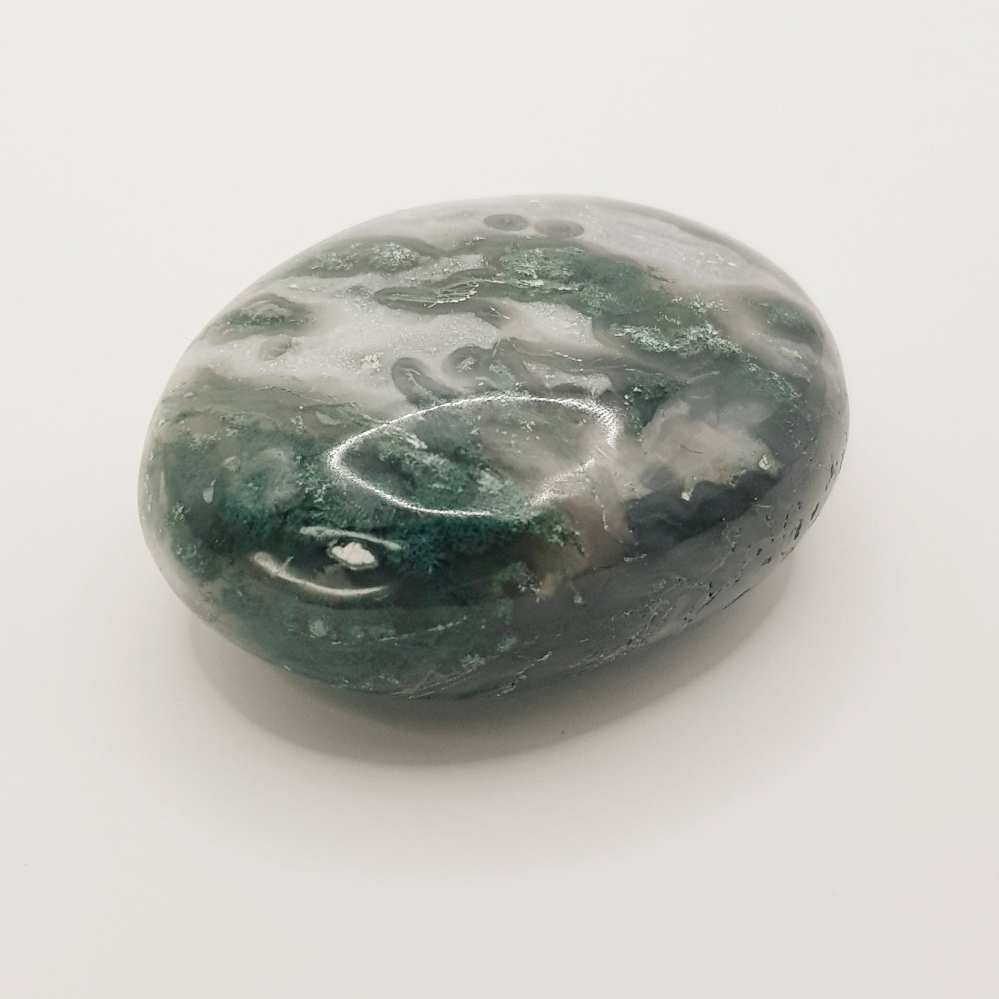 Agate mousse galet - 5cm
