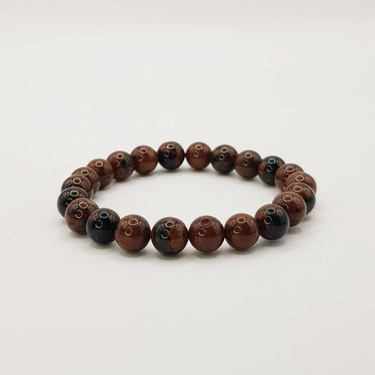 Mahagoni Obsidian Perlenarmband - 8mm - FastCrystals