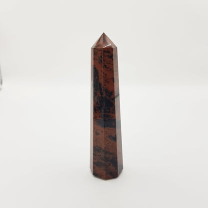 Mahagoni Obsidian Turm - 8 Seiten - FastCrystals