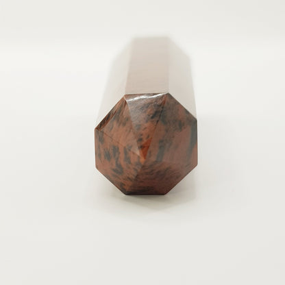 Mahagoni Obsidian Turm - 8 Seiten - FastCrystals