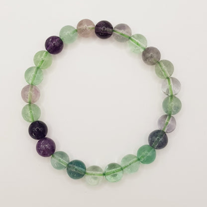 Regenbogen Fluorit Perlenarmband - 8mm - FastCrystals