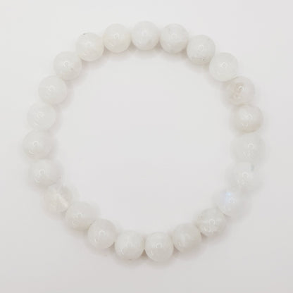 Regenbogen Mondstein Perlenarmband - 8mm - FastCrystals