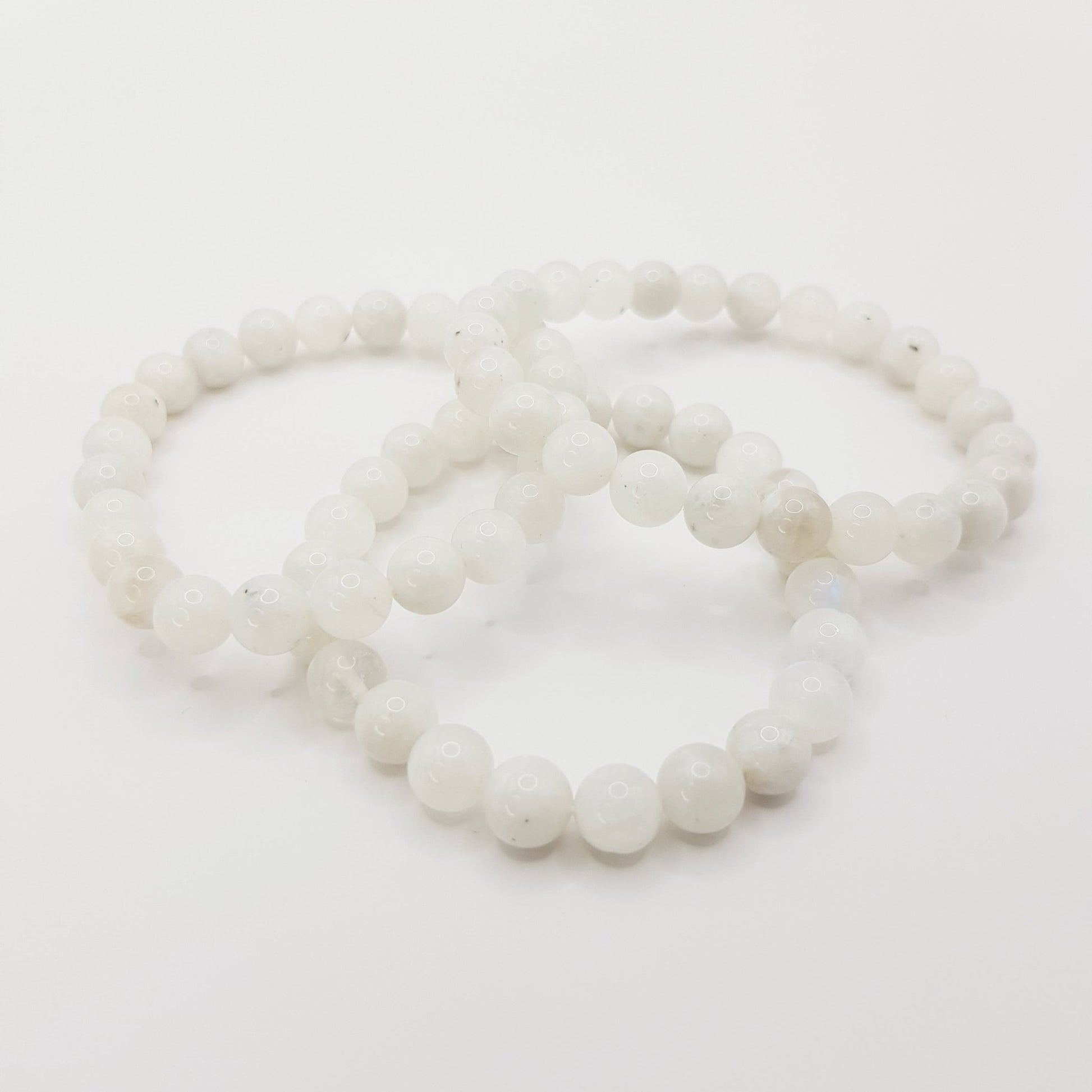 Regenbogen Mondstein Perlenarmband - 8mm - FastCrystals