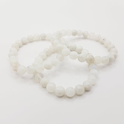 Regenbogen Mondstein Perlenarmband - 8mm - FastCrystals
