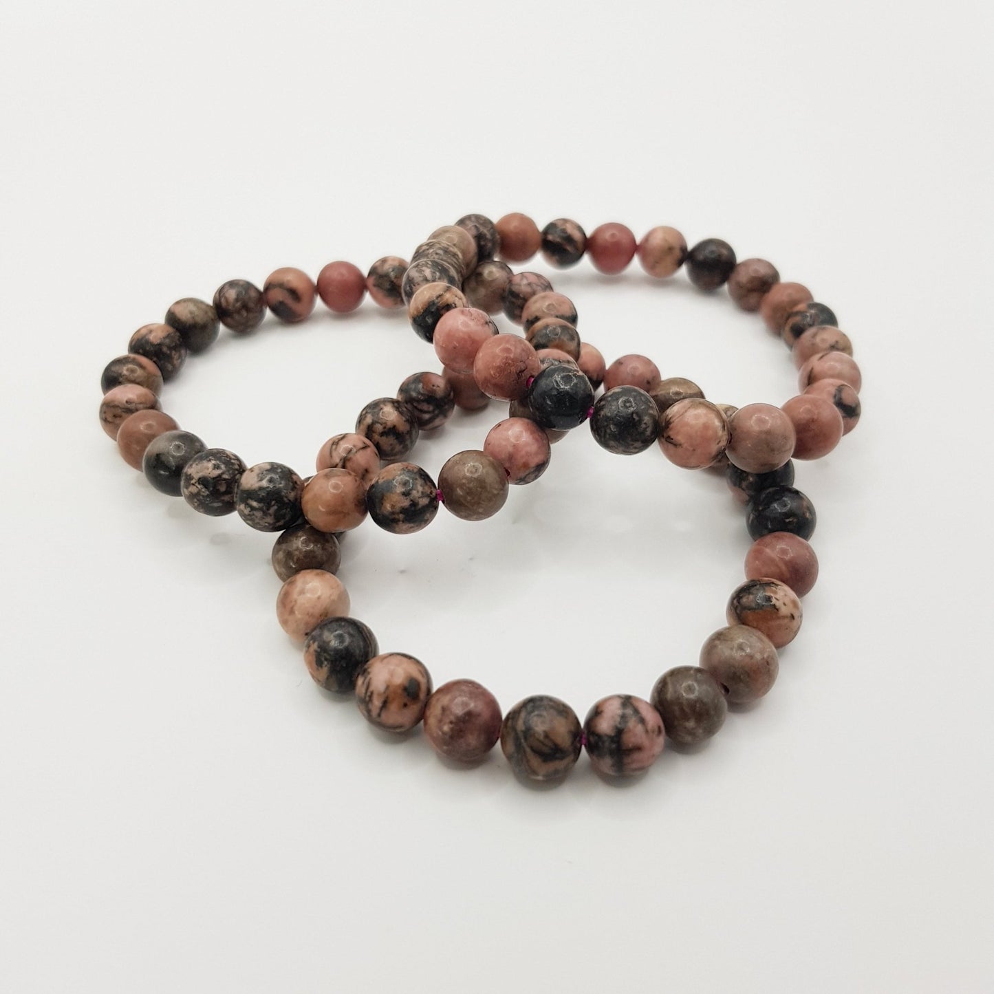 Rhodonit Perlenarmband - 8mm - FastCrystals