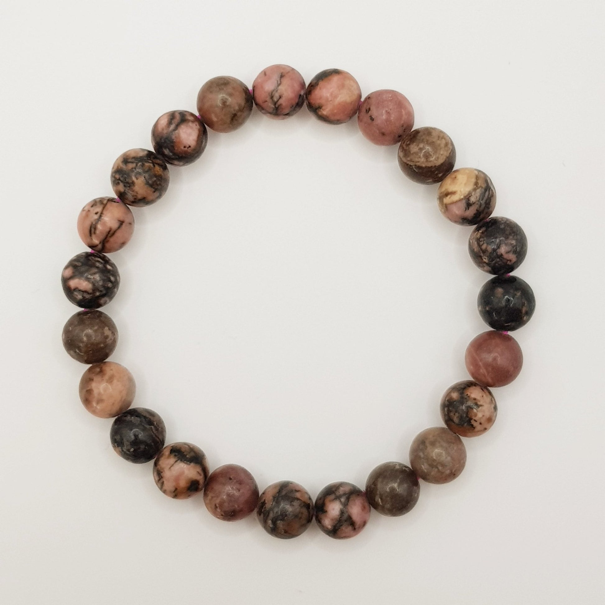 Rhodonit Perlenarmband - 8mm - FastCrystals