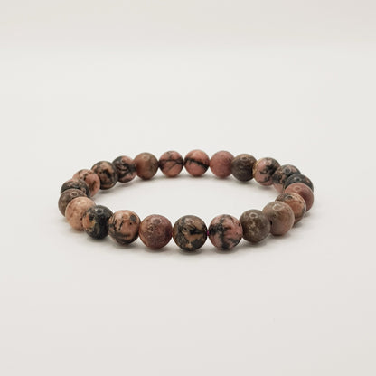Rhodonit Perlenarmband - 8mm - FastCrystals