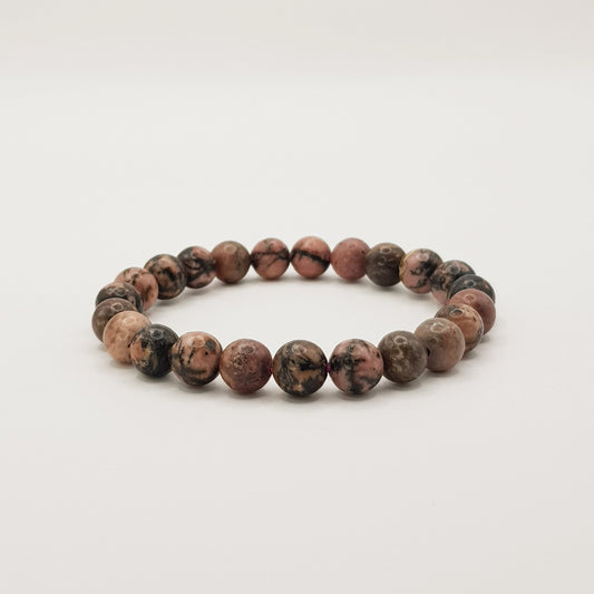 Rhodonit Perlenarmband - 8mm - FastCrystals